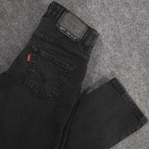 Levis Jeans Boys 10 (25X25) Black 511 Slim Straight Stretch Dark Wash Denim